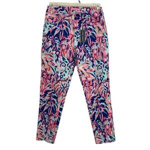 SIMPLY SOUTHERN Flashy Hi-Rise Cropped Pants‎ Medium "Rainforest" Multicolor NWT
